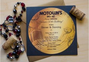 Motown Birthday Invitations Gold Record Motown Retirement Invitation too Chic