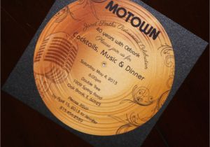 Motown Birthday Invitations Gold Record Motown Retirement Invitation too Chic