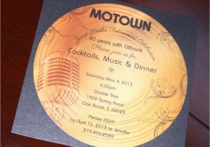 Motown Birthday Invitations Gold Record Motown Retirement Invitation too Chic