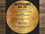 Motown Birthday Invitations Motown Invitation