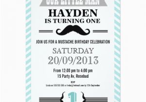 Moustache Birthday Invitations Chevron Mustache Little Man Birthday Invitation Zazzle Com