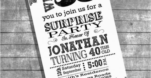 Moustache Birthday Invitations Mustache Bash Birthday Invitation Surprise Party Adult Invite
