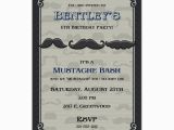 Moustache Birthday Invitations Mustache Bash Birthday Party Invitations Paperstyle