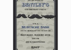 Moustache Birthday Invitations Mustache Bash Birthday Party Invitations Paperstyle
