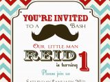 Moustache Birthday Invitations Mustache Birthday Party Invitations Cimvitation