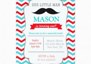 Moustache Birthday Invitations Mustache Little Man Birthday Party Invitations Zazzle