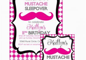 Moustache Birthday Invitations Mustache Sleepover Birthday Bash Printable Party Invitation