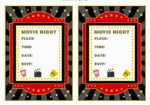 Movie Night Birthday Invitations Free Printable Free Movie Night Party Printables by Printabelle Catch