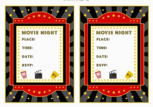 Movie Night Birthday Invitations Free Printable Free Movie Night Party Printables by Printabelle Catch