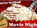 Movie Night Birthday Invitations Free Printable Invitations for Sleepover Party