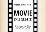 Movie Night Birthday Invitations Free Printable Movie Night Invitation Template Free Greetings island