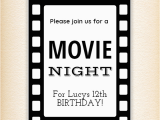 Movie Night Birthday Invitations Free Printable Movie Night Invitation Template Free Greetings island