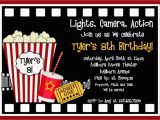 Movie Night Birthday Invitations Free Printable Printable Birthday Invitations Movie Party Movie