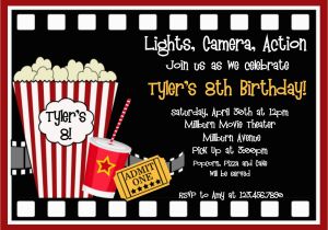 Movie Night Birthday Invitations Free Printable Printable Birthday Invitations Movie Party Movie