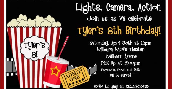 Movie Night Birthday Invitations Free Printable Printable Birthday Invitations Movie Party Movie