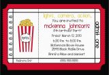 Movie theater Birthday Invitations Movie theater Birthday Party Invitation by Nattysuedesigns1