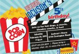 Movie theater Birthday Invitations Movie theater Birthday Party Invitations Cimvitation