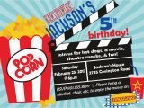 Movie theater Birthday Invitations Movie theater Birthday Party Invitations Cimvitation