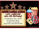 Movie theater Birthday Invitations Movie theater Birthday Party Invitations Style 2 Crafty