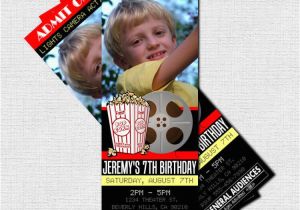 Movie theater Birthday Invitations Movie Ticket Invitations theater Birthday Party by nowanorris