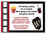 Movie theater Birthday Invitations Printable Movie Party Invitation Movie Night Invitation