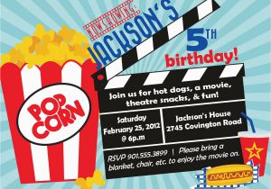 Movie theater Birthday Party Invitations Movie theater Birthday Party Invitations Cimvitation