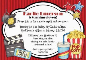 Movie theater Birthday Party Invitations Movie theater Birthday Party Invitations Dolanpedia