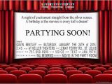 Movie theater Birthday Party Invitations Movie theater Birthday Party Invitations for A Night at the