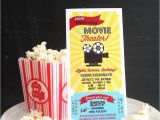 Movie theater Birthday Party Invitations Movie theater Birthday Party Printable Invitation