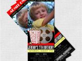 Movie theater Birthday Party Invitations Movie Ticket Invitations theater Birthday Party by nowanorris