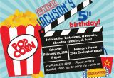 Movie theatre Birthday Invitations Movie theater Birthday Party Invitations Cimvitation