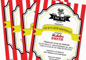 Movie theatre Birthday Invitations Unavailable Listing On Etsy