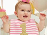 Mud Pie 1st Birthday Girl Mud Pie Baby Girls 1st Birthday Bib Pink and Gold 1