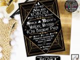 Murder Mystery Birthday Party Invitations Murder Mystery 40th Birthday Party Great Gatsby themed Party