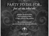 Murder Mystery Birthday Party Invitations Murder Mystery Black Dinner Party Invitation Dinner