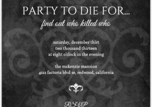 Murder Mystery Birthday Party Invitations Murder Mystery Black Dinner Party Invitation Dinner