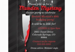 Murder Mystery Birthday Party Invitations Murder Mystery Dinner Invitation Zazzle Co Uk