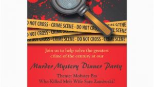 Murder Mystery Birthday Party Invitations Murder Mystery Dinner Party Invitation Zazzle Com