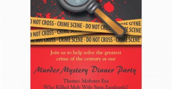 Murder Mystery Birthday Party Invitations Murder Mystery Dinner Party Invitation Zazzle Com