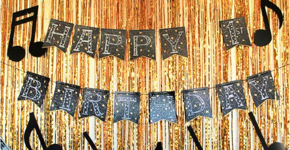 Music themed Birthday Decorations A Music themed First Birthday Party Party Inspiration