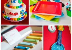 Music themed Birthday Decorations Kara 39 S Party Ideas Baby Jam Musical themed 1st Birthday Party