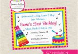 Music themed Birthday Invitations Free Printable Music themed Birthday Party Invitations