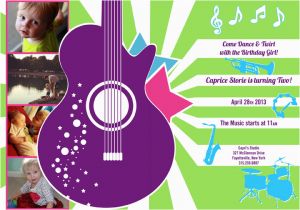 Music themed Birthday Invitations Music Birthday Party Invitations Oxsvitation Com