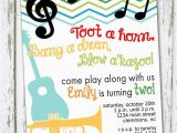 Music themed Birthday Invitations Music Musical Instruments Invitation