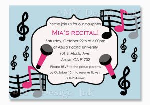 Music themed Birthday Invitations Music themed Birthday Party Invitations Best Party Ideas