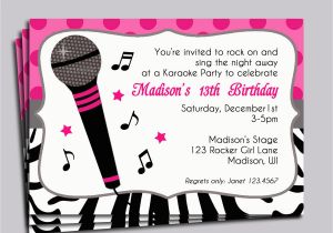 Music themed Birthday Party Invitations Music themed Birthday Party Invitations Best Party Ideas