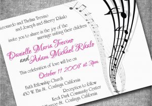 Music themed Birthday Party Invitations Music themed Invites Birthday Instead Of Wedding