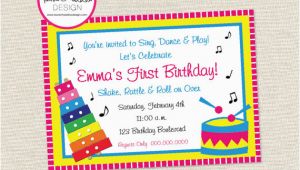 Music themed Invitations for Birthday Free Printable Music themed Birthday Party Invitations