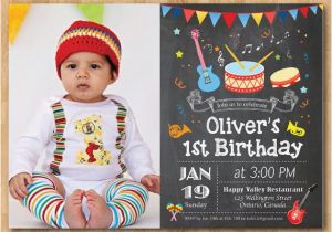 Music themed Invitations for Birthday Music Birthday Invitation Boy or Girl Music Party Birthday