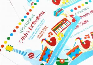 Music themed Invitations for Birthday Music Birthday Jam Party Printables Invittaions